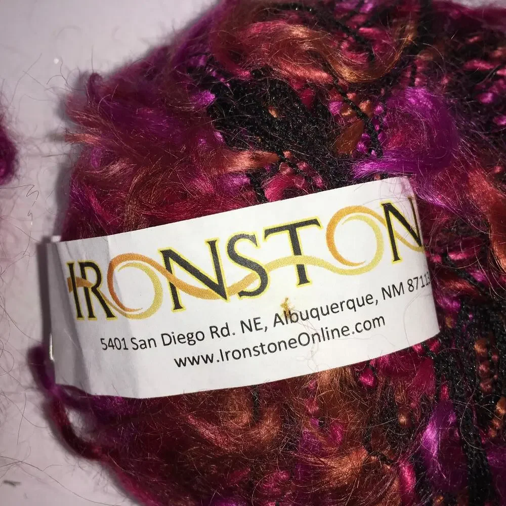 Ironstone Whimsy Yarn Fairy Mohair Blend *Lot 11* Black Pink Orange Eyelash Fur
